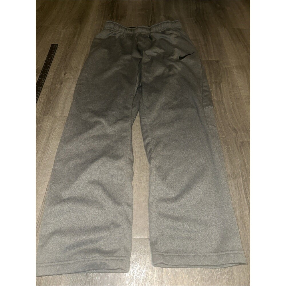 Nike Sweatpants Mens Large Gray Dri-Fit Swoosh Athletic Tapered Track Pants